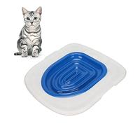 Yechiry Cat Toilet Training Kit, Teach Pet to Use Cat Toilet Trainer Universal Reusable Strong Bearing Capacity Removable Design Environmentally Friendly for Pet Cleaning (White Tray, 1 Blue