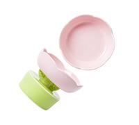 Yechiry Ceramic Cat Food Bowl Stylish Elevated Design for Pets Large Capacity Cervical Spine Protection 1 Unit (Pink)