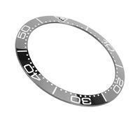 Yechiry Ceramic Watch Bezel Insert Professional Replacement Ring with Exquisite Craftsmanship for Watchmakers, 38mm Size, 1 Unit (Rose Font Black Background)