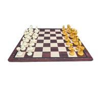 Yechiry Chess Set Premium Educational Strategy Game for Family Gatherings 13.78in Board with 32 Pieces (Light Wood Beige)