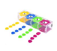 Yechiry Colorful Acrylic Bird Training Toy, Interactive Puzzle Toy, Intelligence Development with Safe Design, Ideal for Parrots, Cockatiels & Small Pets