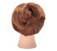 Yechiry Cosmetology Doll Head Mannequin for Hairdresser Training, Thick Brown Hair with High-Temperature, for Beauty Teachers and Students, with Table Clamp Stand