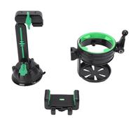 Yechiry Cup Holder & Phone Holder, 2 in 1 Universal Cup Phone Mount, Height Adjustable Sturdy No Shake Design Mount, Ideal for Car, Truck & SUV (Extension Rod - Green)