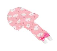 Yechiry Cute Bowknot Bird Diaper Clothes for Melopsittacus Undulatus and Agapornis Sp, Washable and Adjustable Flight Suit for Mini, Cotton Pink Rabbit, Size XS 2x3.5in (#1)
