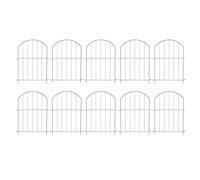 Yechiry Decorative Garden Fence, 10 Pack Rustproof Metal No Digging Fence Panels, Animal Barrier, Wrought Iron Wire Border, Arched Flower Bed Fencing for Yard, Patio, Outdoor Decor