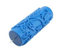 Yechiry Decorative Texture Roller, Rubber Pattern Paint Roller, Washable Reusable Head for Wall Furniture Fabric Quilts, Ideal for Creating Spiral Patterns on Ceilings Doors Tables