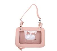 Yechiry Diaper Bag Organizer Pouches, Leakproof Wipes Dispenser with Compartment & Detachable Shoulder Stylish PU Leather Infant Stroller Wet Wipes Holder Pouch for Travel Outdoor (Pink)