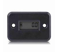 Yechiry Digital Vibration Hour Meter Gauge for Vibrating Machine, Wireless Hour Counter for Marine Engines, Easy Installation (Black)