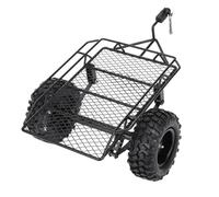 Yechiry DIY Metal Bucket Trailer for Axial SCX10 1/10 RC Car, Fine Workmanship, Perfect Style, Rubber + Metal Black, Perfect Size, Upgrade Accessories (Black)