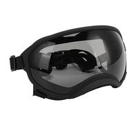 Yechiry Dog Goggles Large Breed Durable UV Protection Sunglasses Windproof Adjustable Strap for Outdoor Activities (Black Frame Gray Lens)