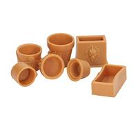 Yechiry Dollhouse Flower Pot Set, Exquisite Resin Miniatures