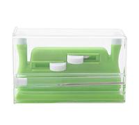 Yechiry Double Hole Plastic Needle Threader Insertion Tool for Sewing Machine Needles, Durable and Easy to Use for Threading, Suitable for People in Need, Green, 2.9 X 1.8 X 1.2in