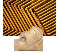 Yechiry Durable Brass Check Valve 1/2in NPT Y-Type for One Way in Water and Gas Systems 1 Piece