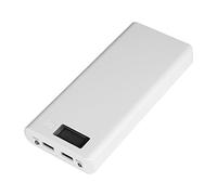Yechiry Eco-Friendly Battery Power Bank Box with Dual Outputs and LED Status Display for Mobile Charging Purple (White)