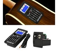 Yechiry Electric Acoustic Classic Guitar F-5T 5Band Equalizer Digital Tuner Pickup for On-Stage Tuning, Great Accessory for Musicians, Plastic/Black/3.2x1.5inch