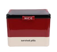 Yechiry Emergency Box, 2 Tier Multipurpose Emergency Supplies Bin with Handle, for Art Supplies Craft Storage Fishing Tackle Paints Snacks Sewing Tools Kit Snack Organizer (High Red)