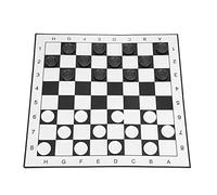 Yechiry Exquisite Checkers Set with Portable Folding Board for Home and Travel Play, Suitable for All Ages, 13" X 13", Made of Plastic