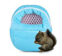 Yechiry Ferret Sleep Carrier with Adjustable Comfortable Strap and Warm Plush for Travel - Great for Hamsters, Rats, and Other Small Pets