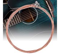 Yechiry Folk Acoustic Guitar String Set 6-String Steel Strings Red Brass Wound for Musicians Durable Copper Material