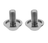Yechiry G-510 2Pcs M5 * 12mm High Precision Bike Bolt Screws, Aluminum Alloy Construction for Stable and Durable Disc Brake or Water Bottle Cage Holder, Ideal for Bike Lovers in Black (Silver)