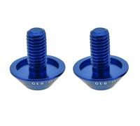 Yechiry G-510 2Pcs M5 * 12mm High Precision Bike Bolt Screws, Aluminum Alloy Construction for Stable and Durable Disc Brake or Water Bottle Cage Holder, Ideal for Bike Lovers in Black (Blue)