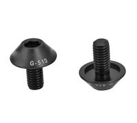 Yechiry G-510 2Pcs M5 * 12mm High Precision Bike Bolt Screws, Aluminum Alloy Construction for Stable and Durable Disc Brake or Water Bottle Cage Holder, Ideal for Bike Lovers in Black (Black)
