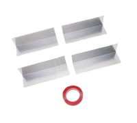 Yechiry Garage Door Seal Guards, 4 PCS Aluminum Weatherproofing Guards, Pre Cut with Double Sided Tape, Ideal for Doorways & Windows, Indoor & Outdoor Use