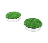 Yechiry Golf Hole Cup Cover Set 2PCS Durable Aluminum Alloy for Backyard Putting Practice Simulated Lawn Design