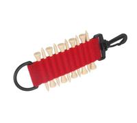 Yechiry Golf Tee Holder Compact Practical Tee Storage Bag with Hook for Golfer Golf Carrier Nylon Bambusoideae 10 Tees for Course (Red)