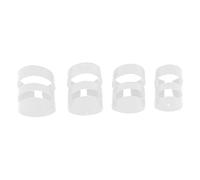Yechiry Guitar Finger Pick Set, Ergonomic Fingertip Protectors, Great for Bass & Banjo Players, 4 Pieces in S, M, L, XL Sizes (White)