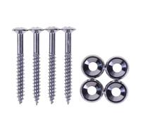 Yechiry Guitar Neck Joint Bushings Set, Recessed Neck Screw Bushings with Nuts, Sturdy Metal Ferrules, Ideal for Electric Guitar Bass Body & Connection (Silver)