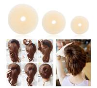 Yechiry Hairdressing Tools Donut Shape for Women Convenient Home Bun Maker 3Pcs Durable Nylon 9 * 8 * 6 Cm