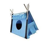 Yechiry Hamster Hideout Tent Soft Warm for Small Animals, Felt Material Guinea Pig Tunnel Tent, Rat Rabbit Play Space (Blue)