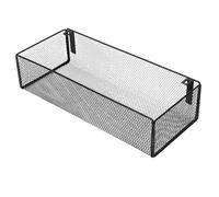 Yechiry Hanging Storage Basket, 15kg Capacity, 37.5 X 15.5cm | Bedside Organizer, Carbon Steel, Adjustable 1.8-5.2cm Hooks, No Drilling, Fine Grid, Bunk Frame, Desk Compatible