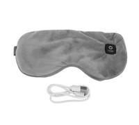 Yechiry Heated Eye Mask, Cordless Warm Eye Compress with Adjustable Headbands, 3 Heat Levels, No Pressure Light Blocking Design, USB Rechargeable, Washable, for Home, Travel (Gray)