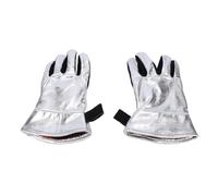 Yechiry Heatproof Welding Gloves, Durable Cowhide Leather Palm with Aluminum Foil Backhand and 2mm SBR Rubber Lining for Outdoor Camping BBQ Grilling Up to 400°C Protection