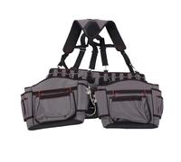 Yechiry Heavy Duty Tool Waist Bag, Adjustable Oxford Fabric Multi Pocket Belt Organizer with Hammer Stand, for Construction Workers Electricians Carpenters Gardeners