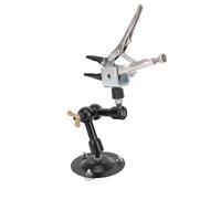 Yechiry Helping Hands Soldering Clamp, Adjustable Angle Metal Third Hand Tool with Knob, Ideal for Electronics Maintenance, 75mm Base Diameter, 240mm Height