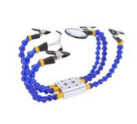 Yechiry Helping Hands Soldering Station, Third Hand Soldering Tools with 360° Adjustable Arm & 4 to 5 Times HD Magnification, Heavy Duty Base, for Maintenance, Industrial Welding