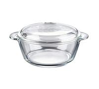 Yechiry High Borosilicate Glass Casserole Dish with Lid, Even Heat Distribution Bakeware for Baking Yeast Breads, Microwave and Oven Safe Dish (S 0.7L)