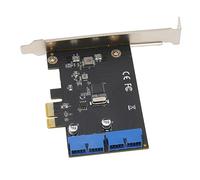 Yechiry High-Speed PCI Express USB 3.0 Card with Dual 20pin Output for Desktop PCs, Features Independent Protection Fuse and 4 USB Ports