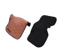 Yechiry Horse Saddle Pad, Breathable Washable Shock Absorbing Riding Equipment, Ergonomically Designed Comfort Pad with Durable Build, Ideal for Horseback Riding & Training (Coffee and Black)