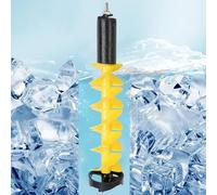 Yechiry Ice Auger, Electric Ice Fishing Auger Drill Bit with Floating Device, 6 Inch Diameter 28 Inch Length for Electric Drilling Machines Deep Water Bodies