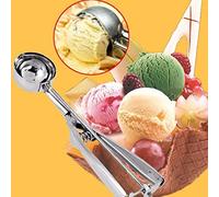 Yechiry Ice Cream Scoop Stainless Steel, Cookie Scoop and Cookie Dough with Trigger Release, Kitchen Tool, Ideal for Gelato Melon Sundae (6CM)