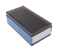 Yechiry Index Card Holder Transparent Plastic with Extendable Ends for Easy Business Card Storage At Office, Holds 600 Cards