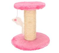 Yechiry Interactive Cat Scratcher Toy with 2 Layers of Sisal and Soft Plush for Kittens, Space-Saving Cat Climbing Tree for Home (Pink)