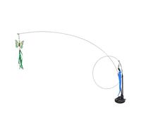 Yechiry Interactive Suction Cat Teaser Wand Toy with Replaceable Feather for Indoor Play Durable Steel Wire (#3)