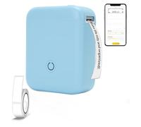 Yechiry Label Maker with App, Portable Thermal Printer, Multifunction Label Printer for Small Business Address Clothing Sticker Life Tips for Ios Pc (Blue)