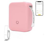 Yechiry Label Maker with App, Portable Thermal Printer, Multifunction Label Printer for Small Business Address Clothing Sticker Life Tips for Ios Pc (Pink)