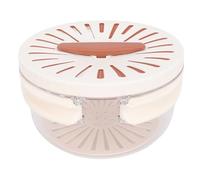 Yechiry Large Thickened Fruit Washing Bowl, Kitchen Washing Bowl with Foldable Handle & Strainer, Efficient Drainage, Reusable Salad Spinner, for Kitchen, Draining, Outdoor Picnic (Brown)